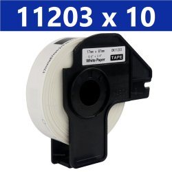 10 x Brother DK11203 labels mapper 17mm x 87mm kompatibel