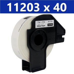 40 x Brother DK11203 labels mapper 17mm x 87mm kompatibel
