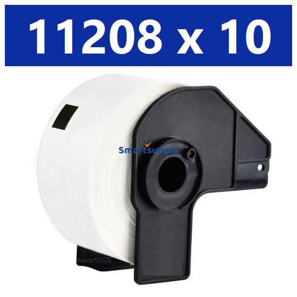 10 x Brother DK11208 adresse label 38mm x 90mm kompatibel