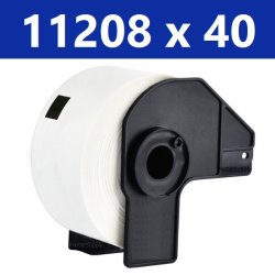 40 x Brother DK11208 adresse label 38mm x 90mm kompatibel