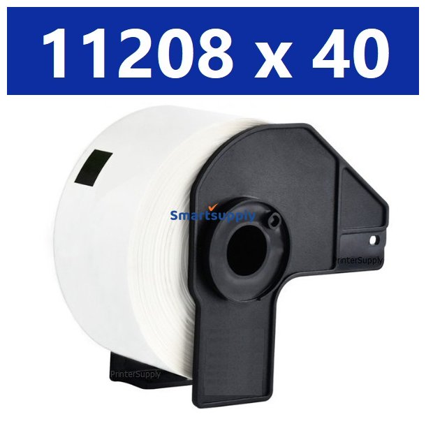 40 x Brother DK11208 adresse label 38mm x 90mm kompatibel