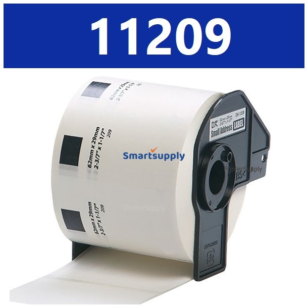 Brother DK11209 labelrulle 29mm x 62mm 800 stk kompatibel