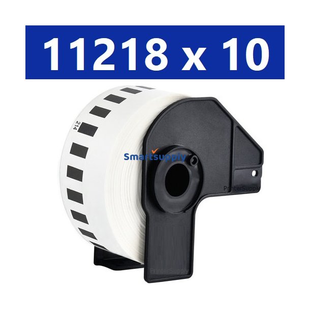 10 x Brother DK11218 runde etiketter 24mm kompatibel