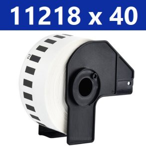 40 x Brother DK11218 runde etiketter 24mm kompatibel