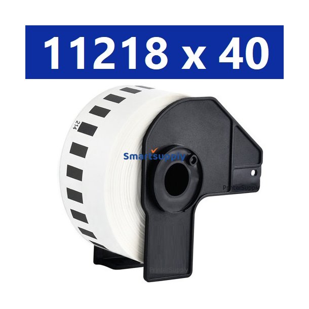 40 x Brother DK11218 runde etiketter 24mm kompatibel
