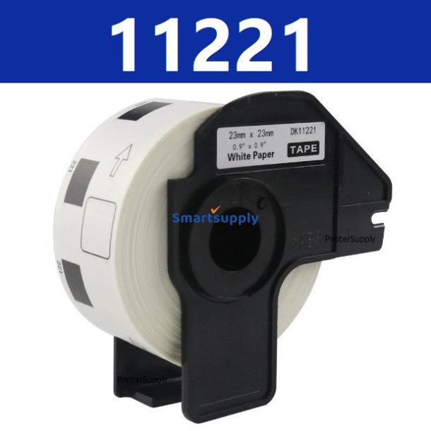 10 x Brother DK11221 kvadratisk label 23mm x 23mm kompatibel