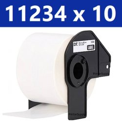 10 x Brother DK11234 navneskilte 60mm x 86mm kompatibel