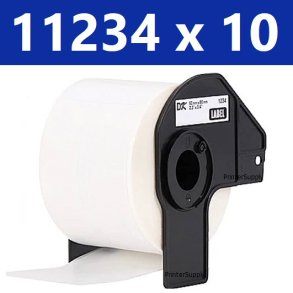 10 x Brother DK11234 navneskilte 60mm x 86mm kompatibel