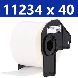 40 x Brother DK11234 navneskilte 60mm x 86mm kompatibel