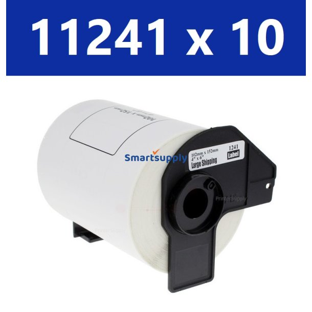 10 x Brother DK11241 fragtlabels 102mm x 152mm kompatibel