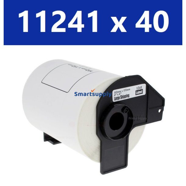 40 x Brother DK11241 fragtlabels 102mm x 152mm kompatibel