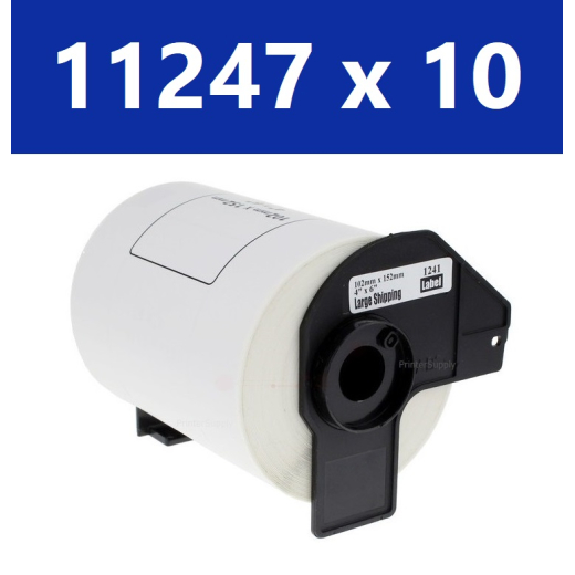 10 x Brother DK11247 fragtlabels 103mm x 164mm kompatibel