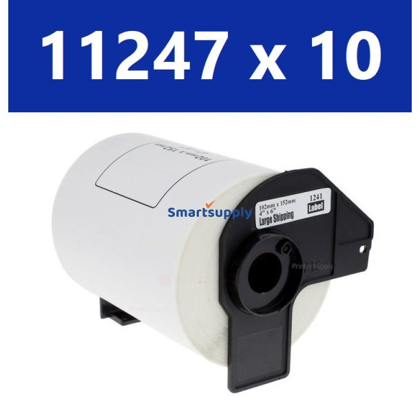10 x Brother DK11247 fragtlabels 103mm x 164mm kompatibel