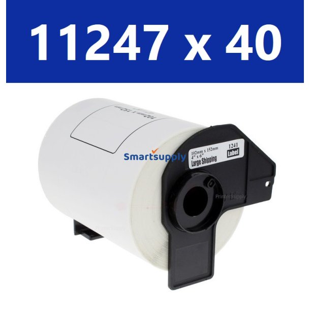 40 x Brother DK11247 fragtlabels 103mm x 164mm kompatibel