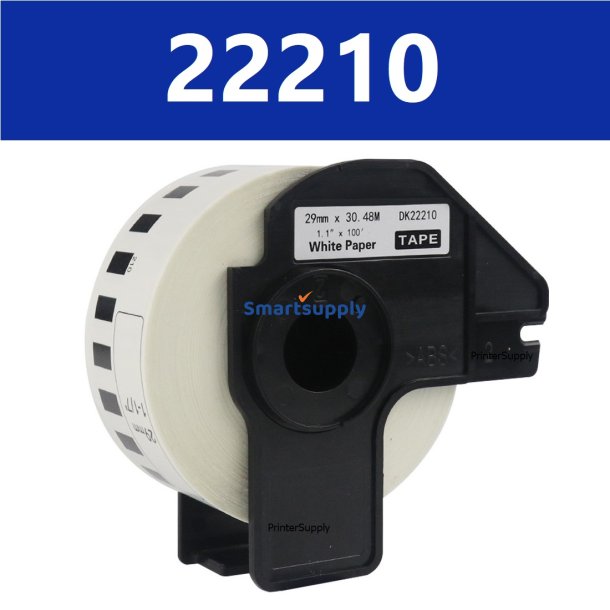Brother DK22210 endel�s papirtape 29mm x 23m kompatibel