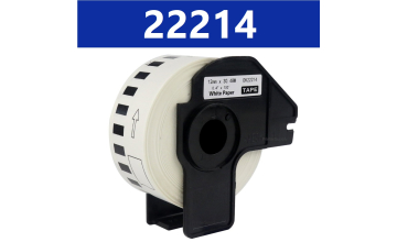 Brother DK22214 endel�s papirtape 12mm x 30,5m kompatibel