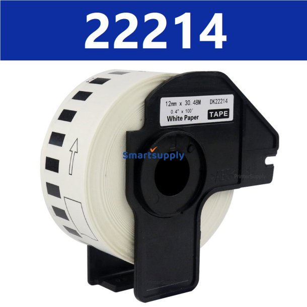 Brother DK22214 endel�s papirtape 12mm x 30,5m kompatibel