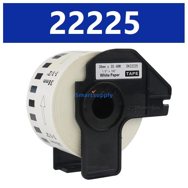 Brother DK22225 papirtape endels 38mm x 30,5m kompatibel