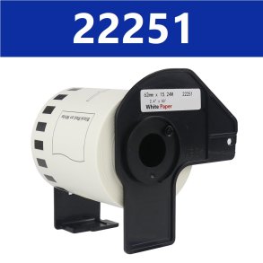 Brother DK22251 sort/rd p hvid label 62x15,2m kompatibel
