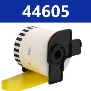 Brother DK44605 aftagelige labels sort/gul 62x30,5m kompatibel