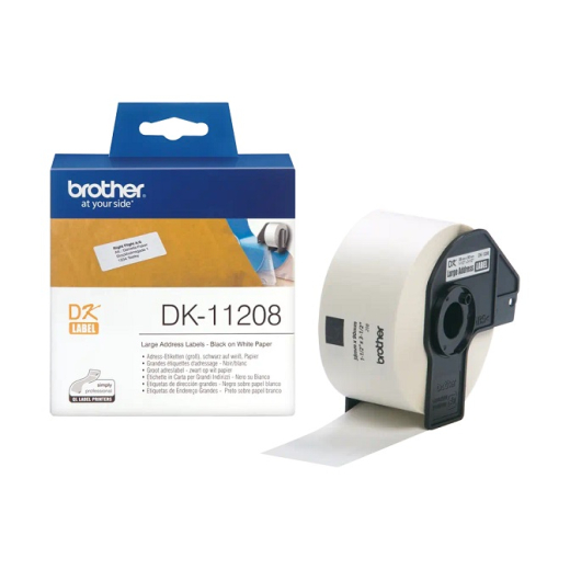 Brother DK11208 adresselabel 38x90mm 400 stk original