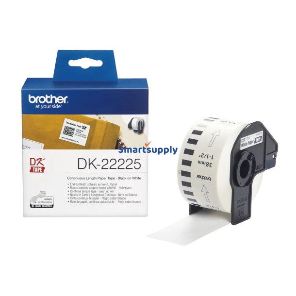 Brother DK22225 papirtape endels 38mm x 30,5m original