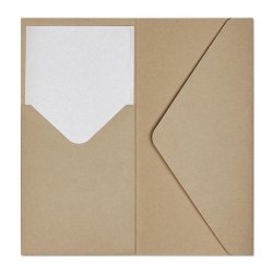 Dark beige kuverter m. indvendig lomme 5 stk. 110mm x 220mm (DL)