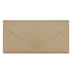 Dark beige kuverter m. indvendig lomme 5 stk. 110mm x 220mm (DL)