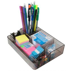 Desk organizer inkl. notes 9 rum - smoky