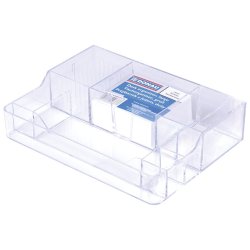 Desk organizer inkl. notes 9 rum - transparent
