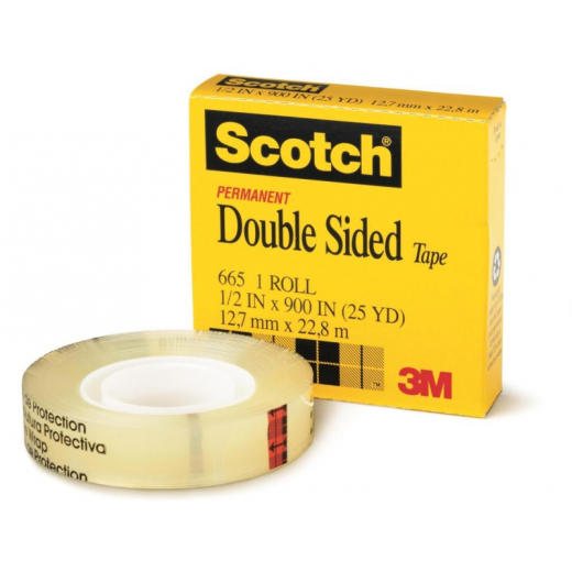 Dobbeltkl�bende tape SCOTCH 12mm x 22,8m