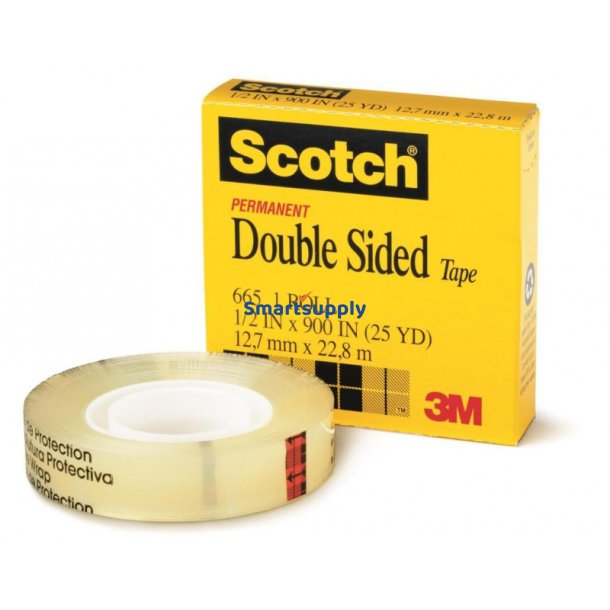 Dobbeltkl�bende tape SCOTCH 12mm x 22,8m