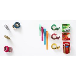 Dobbeltkl�bende tape med dispenser SCOTCH 12mm x 6,3m