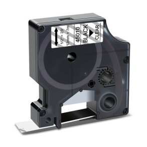Dymo 45010 tape D1 sort p transparent 12mm x 7m kompatibel