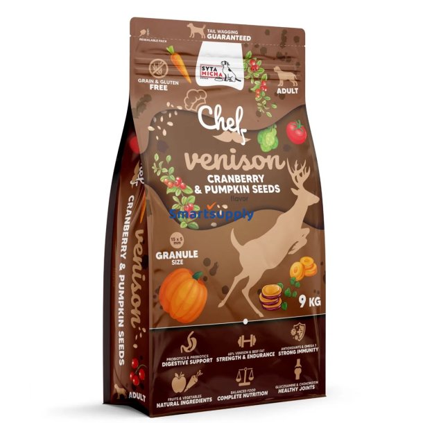 SYTA MICHA Chef Venison with cranberry and pumpkin seeds - trfoder til hunde - 9kg