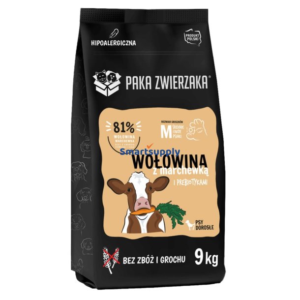 PAKA ZWIERZAKA Beef with carrots M - trfoder til hunde - 9kg