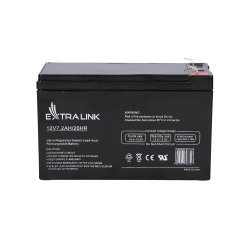Extralink AGM 12V 7.2Ah - Batterie - 7.200 mAh Blybatterier (VRLA) 7,2 At