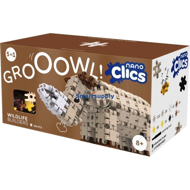Byggeklodser Nano Clics - Wildlife Builders - 250 Elementer (Nc006)