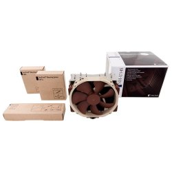 Noctua NH-U14S PC-klerkomponent Processor Kler 12 cm Brun, Rustfrit stl