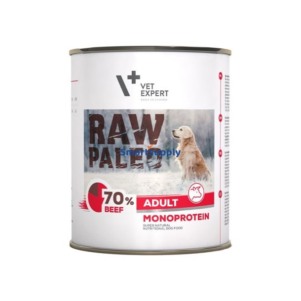 RAW PALEO Adult Monoprotein Oksekd - vdt hundefoder - 800 g