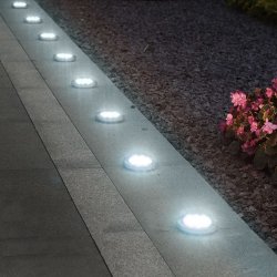Maclean Mce318 LED Solar Pathway Lights Med Ground Spike 12 LED Smd Neutral White 4000K