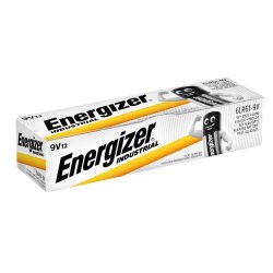 Energizer Industrial Engangsbatteri E 9V 6LR61 Alkaline 9 V 12 stk
