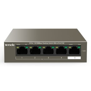 Tenda TEF1105-4-63W netvrksswitch Ikke administreret Fast Ethernet (10/100) Strm over Ethernet (PoE) Bord-/vgmontering Gr