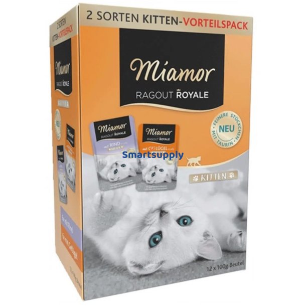 MIAMOR Ragout Royale Kitten Mix in jelly - v�d kattefoder - 12x100g