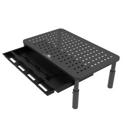 Maclean Monitor Laptop Stand 13" - 32" 3-Niveau Hjdejustering Med Skuffe Op Til 20 Kg