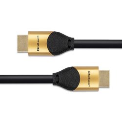 Qoltec 50355 HDMI v2.1 kabel Ultra hj hastighed 8K | 60Hz | 28AWG | GULD | 2m