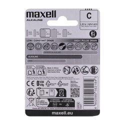 Maxell Batteri Alkalisk Lr14, 2 Stk