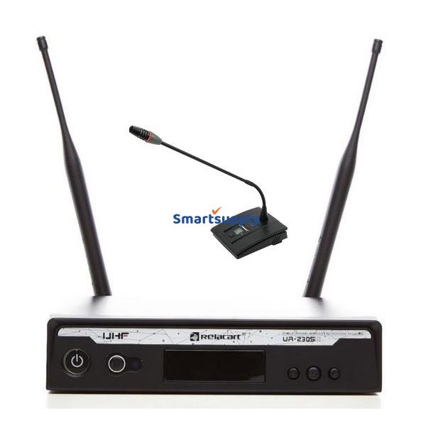 Relacart UR-230S UD-222 - enkelt trdlst st med svanehalsmikrofon