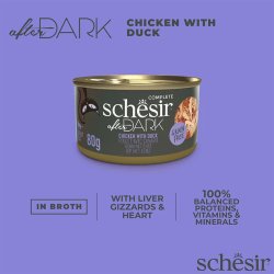 Schesir After Dark Kyllingefilet Med And I Bouillon - Vdfoder Til Katte - 80G