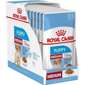 ROYAL CANIN SHN Medium Puppy in sauce - vdfoder til hvalpe - 10x140g